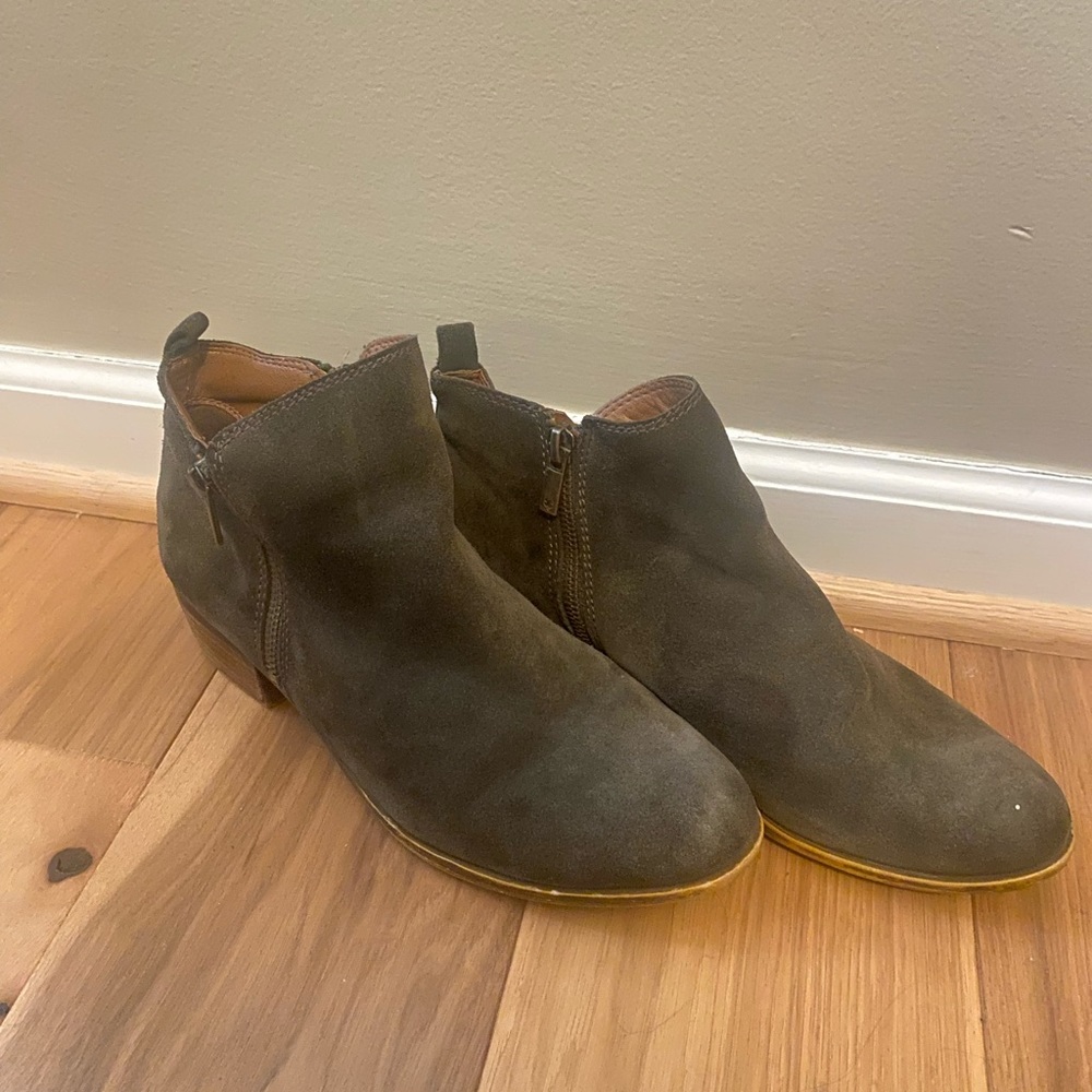 Lucky Brand Olive Ankle Booties